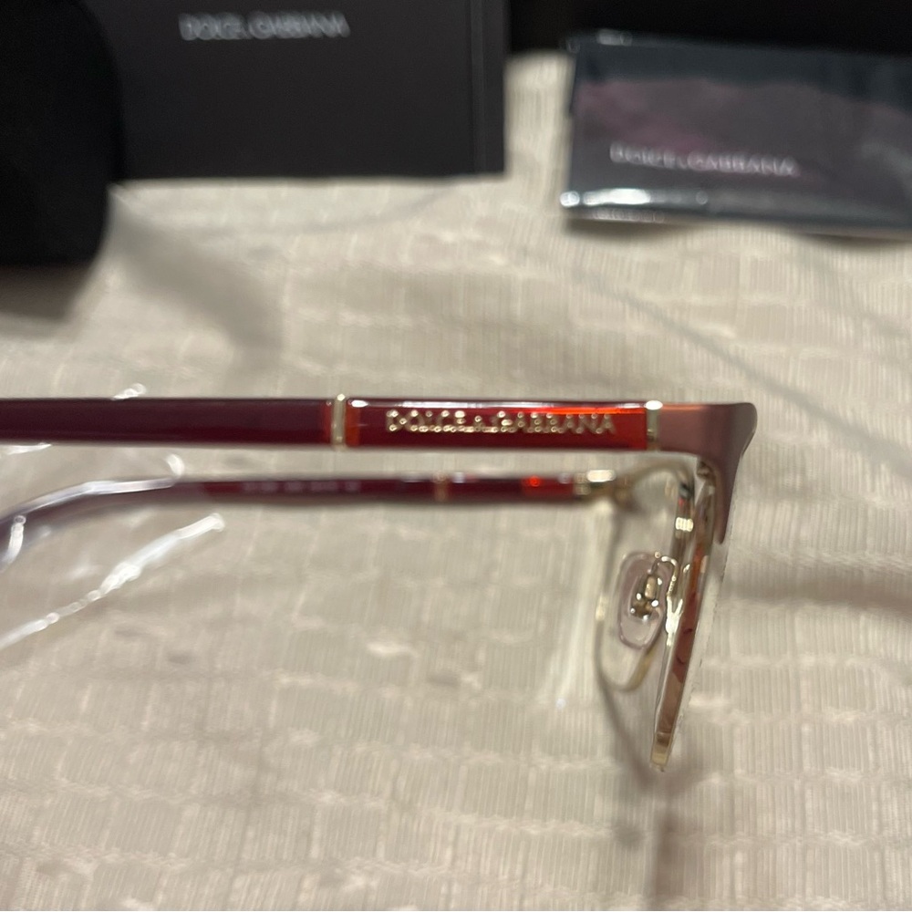 Dolce & Gabbana DG 1268 1255 54 16 140 by Pale Red Gold Eyeglasses - Picture 3 of 4